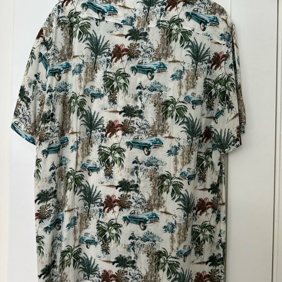 Zara Man Cuban Print Camp Collar Short Sleeve Button Down - Picture 2 of 2